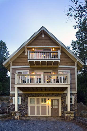 Thomas Lawton Architect | Black Mountain, NC Narrow Lake Cottage. Looks like Deep Creek. Missing it <3 2nd Floor Balcony, Second Floor Balcony, Small Bedroom Remodel, House With Balcony, Lake House Plans, Lan Can, Casa Exterior, Bedroom Balcony, Lake Cottage