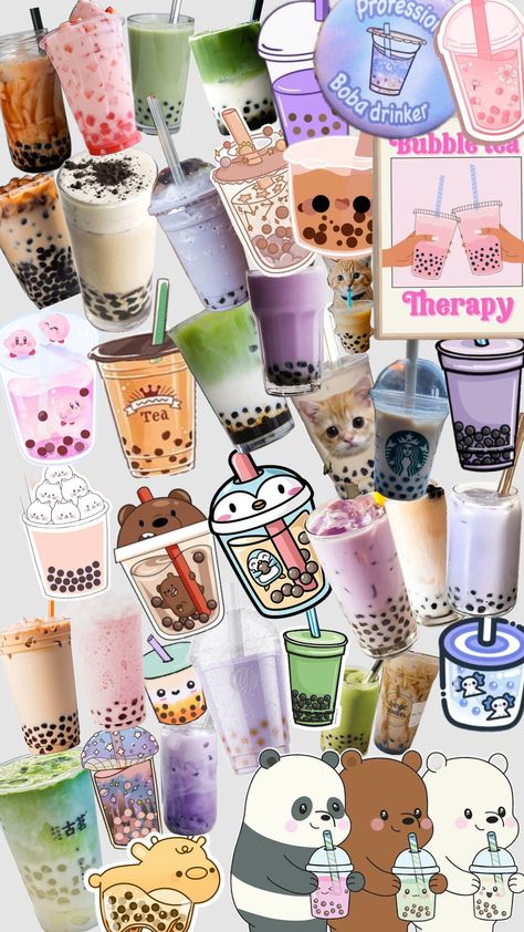 #boba #cute #animal drinking boba Boba Cute, Bubbles, Tea, Drinks, Pins, Quick Saves