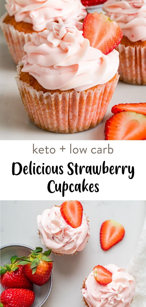 Vegan Keto Cupcakes, Cupcake Healthy Recipe, Keto Cupcakes Almond Flour, Easy Healthy Cupcake Recipes, Cupcakes For Diabetics, Coconut Flour Cupcake Recipes, Keto Strawberry Cupcakes, Low Sugar Cupcakes For Kids, Sugar Free Cupcakes For Kids