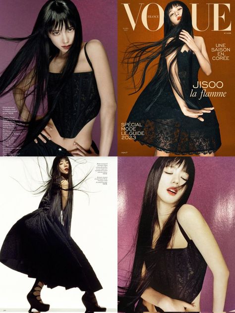 Vogue Cover Outfits, Designer Magazine Cover, Cover Of Vogue Outfit, Magazine Cover Outfit, Jisoo Vogue France, Iconic Vogue Covers, Jisoo Vogue, Japan Vogue, Cover Vogue