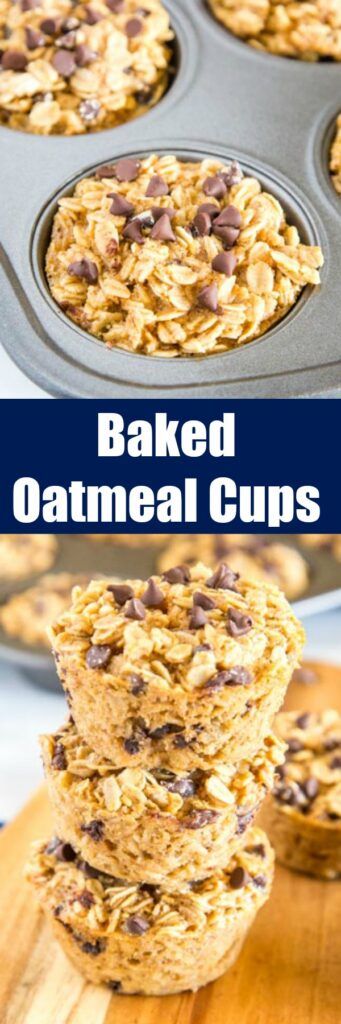 Baked Oatmeal Cups - a single serve way to make baked oatmeal ahead of time.  Have these in the fridge or freezer for quick and easy breakfasts all week long.  Lots of ways to mix up the flavors for the whole family! Easy Baked Oatmeal, Easy Breakfasts, Baked Oatmeal Cups, Oatmeal Cups, Filling Breakfast, Oatmeal Breakfast, Breakfast Bars, Easy Cooking Recipes, Baked Oatmeal