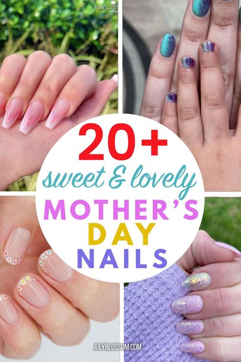 Have you ever thought about getting Mother’s Day nails done? If you and your mom are besties, you can get your nails done with any of the sweet mother’s day nail art ideas below. Or, treat your mom to a set inspired by the ideas below. Better yet, if you’re a mom yourself, why not treat yourself to a cute set of nails to celebrate yourself. I mean why not? Being a mom is tough and you need that self-love, honey! Nails July, Celebrate Yourself, Purple Acrylic Nails, Acrylic Nail Set, Festive Nail Art, Spring Nail Designs, Marble Nail Art, Nail Polish Art, Nails Done