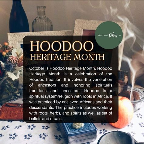 Happy Hoodoo Heritage Month Hoodoo Heritage Month, Black Spirituality, Hoodoo Conjure Rootwork, Hoodoo Conjure, Folk Magic, Candle Magick, Basic Witch, 3rd Eye, Heritage Month