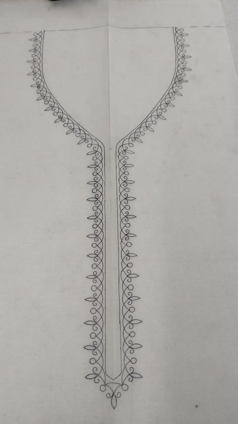 Neckline Khakha Designs, Hand Embroidery Sketch, Border Khaka Designs, Embroidery Neck Patterns, Embroidery Sketches Design, Weaving Loom Diy, Embroidery Fashion Detail, Embroidery Boutique, Simple Hand Embroidery Patterns