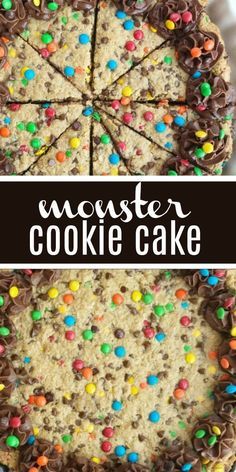 7bb060764a818184ebb1cc0d43d382aa Monster Cookie Pie, M&m Cookie Cake, Monster Cookie Cake, Cookie Cake Ideas, Back To School Traditions, Monster Cookie Recipe, Back To School Recipes, Giant Cookie Cake, School Traditions