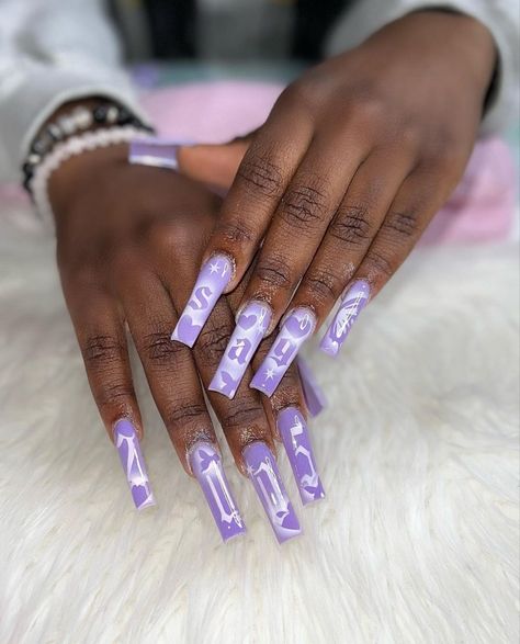 Sagittarius Nails, Nike Nails, 21st Birthday Nails, Birthday Nail Designs, Acrylic Toes, Acrylic Toe Nails, Acrylic Nail Set, Diy Acrylic Nails, Girly Acrylic Nails