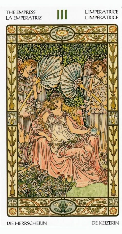 The Empress - Card from Harmonious Tarot Deck Empress Energy, Empress Tarot Card, All Tarot Cards, Empress Tarot, Walter Crane, Tarot Cards Art, Tarot Art, Cards Art, The Empress