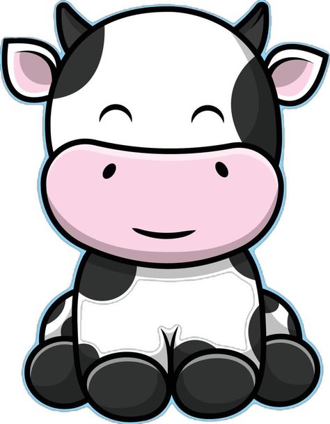 Cow Cake Topper, Cow Sitting, Cow Cartoon, Cow Vector, Cow Clipart, Cartoon Cow, Cow Png, Animal Icon, Vector Icons Illustration