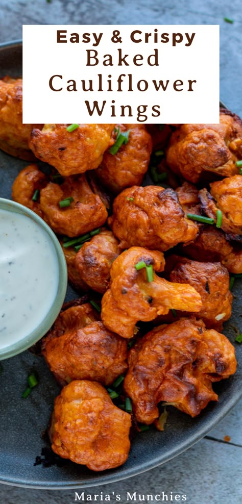 These Baked Cauliflower Wings with buffalo sauce are spicy, packed with flavor, and perfect to bring to parties! Crispy on the outside and tender in the middle. They’re the perfect vegan appetizer that can be made gluten-free as well. Simple Tofu Recipes, Korean Fried Cauliflower, Spicy Korean Sauce, Korean Cauliflower, Aip Appetizers, Korean Appetizers, Vegan Cauliflower Wings, Korean Sauce, Buffalo Cauliflower Wings