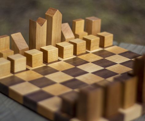 Diy Chess Set, Cross Cut Sled, Wooden Chess Board, Wood Chess, Hanging Flower Baskets, Wooden Chess, Unique Diy Gifts, Concrete Diy, Chess Pieces