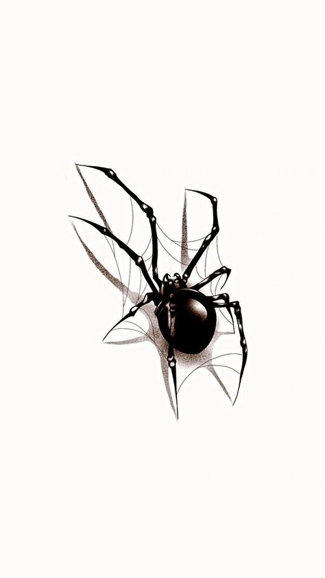 Spider Tattoo With Shadow, 3d Spider Tattoo Design, Spider Tattoo Ideas For Men, Black Widow Spider Tattoo Design, Hand Tattoos Spider, Cool Spider Tattoos, Spider Art Drawing, Realistic Spider Tattoo, Aesthetic Hand Tattoos