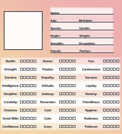 Fill Out Sheet, Oc Fill Out Sheet, Oc Card, Character Sheet Writing, Oc Template, Character Sheet Template, Character Reference Sheet, Art Style Challenge, Drawing Ideas List