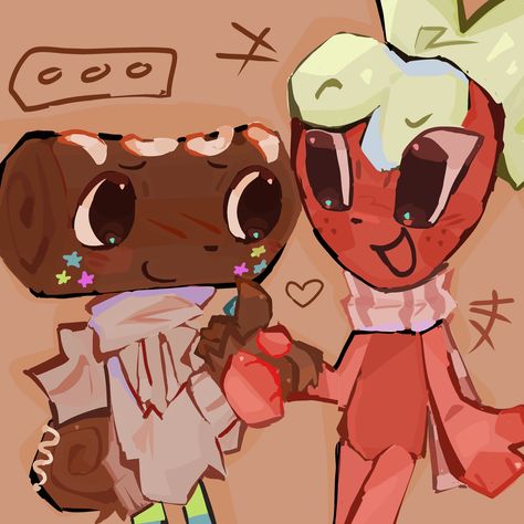 Sprout And Cosmo Matching Pfp, Sprout And Cosmo Dandys World, Dandy’s World Matching Pfps, Dandys World Matching Pfp, Fruitcake Dandys World, Cosmo Dandys World, Sprout Dandys World, World Icon, Cute Calendar