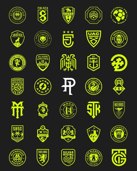 Logo Design For Football Team, The Logo Design, Football Logos Design Ideas, Soccer Crest Design, Football Crest Design, Sports Badge Design, Sports Team Logos Design, Emblem Logo Design Ideas, Team Logos Design