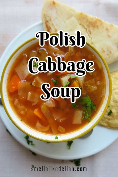 Embrace the cozy spirit of Poland with this hearty Polish Cabbage Soup (Kapusniak).  Simmering cabbage, tender kielbasa, and vibrant spices weave a symphony  of flavors that will warm your soul from the inside out. Perfect for  chilly days and family gatherings, it's comfort food at its finest. Cabbage Soup With Kielbasa, Cabbage Soup With Potatoes, Shchi Soup Russia, Hungarian Cabbage Soup, Russian Soup Borsch, Cabbage Soup With Ham, Kielbasa Cabbage Soup, Stuff Cabbage Soup, Kapusta Soup