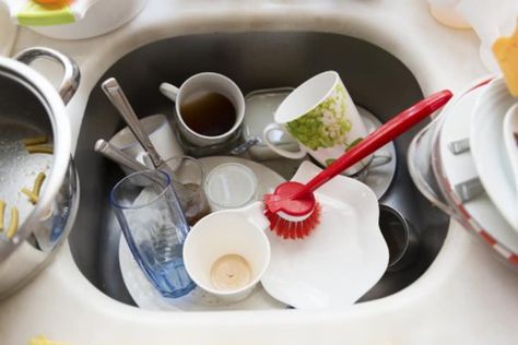 How to Save Water By Hand Washing Dishes Like This | Organic Authority Hand Washing Dishes, How To Save Water, Hand Wash Dishes, Tiny Bowls, Dish Rag, Dirty Dishes, Dish Rack Drying, Dishwasher Detergent, Cleaning Dishes