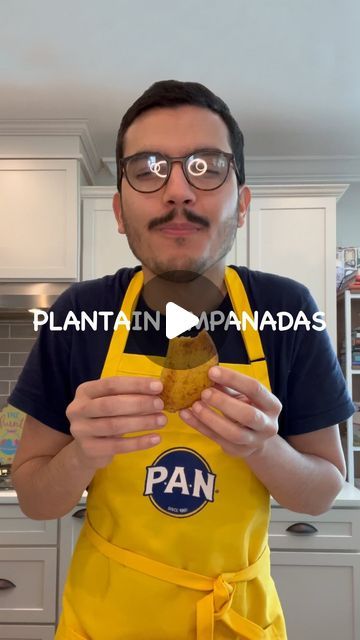 P.A.N. US on Instagram: "Whip up some of these mouthwatering plantain empanadas for a twist on a Latin classic! See this Cheese Plantain Empanadas made by @mauricioskitchen

INGREDIENTS:
2 mashed or grated plantains (very ripe!)
Enough P.A.N. yellow precooked cornmeal to make a soft dough
2 pinches of salt
2 cups queso fresco
1 cup parmesan cheese
Enough vegetable oil to deep fry and a little to brush

INSTRUCTIONS:
Mix the mashed plantain with enough cornmeal, adding it a bit at a time until you get a soft dough. Add a pinch of salt and mix well. Combine the cheeses and add the other pinch of salt. Make balls of 3 tbsp of dough, then flatten over moist plastic wrap over a cutting board, add 1 1/2 tbsp of cheeses, fold and seal gently and cut edges with a biscuit or large cookie cutter. Pl Plantain Empanadas, Empanadas Recipes, Deep Fry, Plantains Fried, Pinch Of Salt, Plastic Wrap, Parmesan Cheese, Fryer Recipes, Deep Fried