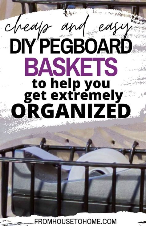 Hang Pegboard, Quilting Storage, Diy Glam Decor, Pegboard Baskets, Pegboard Bins, Diy Pegboard, Organized Workspace, Pegboard Storage, Sewing Room Storage