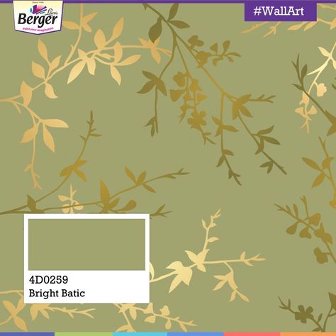 The sparkle that lights up your mood and provides the imperial feeling; strokes of #gold on the #walls rightly reflect the spirit of the season! Do you agree? #WallArt http://bit.ly/1aLJZ7b Pista Green Wall Paint, Light Pista Colour Combination, Green Bedrooms, Green Painted Walls, Wall Color Combination, Golden Wall, Pooja Room Door Design, Room Door Design, Room Door