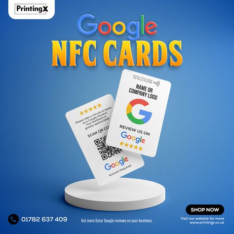 Boost Your Business with 5-Star Google Reviews! 🌟 Our custom NFC cards make it easy for your customers to leave a review—just tap and go! Perfect for promoting your brand and building trust. Shop Now: https://printingx.co.uk/product/nfc-google-review-card/ #GoogleReviews #NFCcards #BusinessGrowth #CustomerFeedback #CustomPrinting #boostyourbrand Google Review Card, Google Reviews, Krishna Janmashtami, Business Growth, Hold On, Custom Print, Company Logo, Shop Now, Marketing