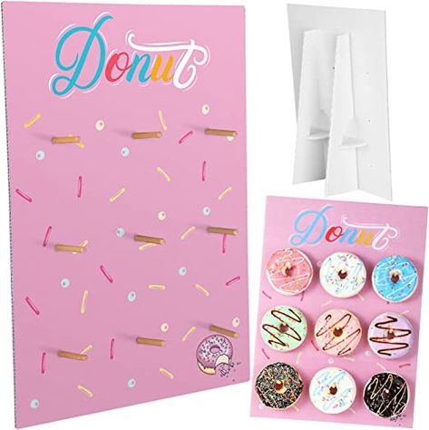 Dessert Table At Wedding, Donut Stand Display, Board For Party, Donut Holder, Donut Party Supplies, Dessert Wedding, Donut Display, Donut Stand, Birthday Party Images