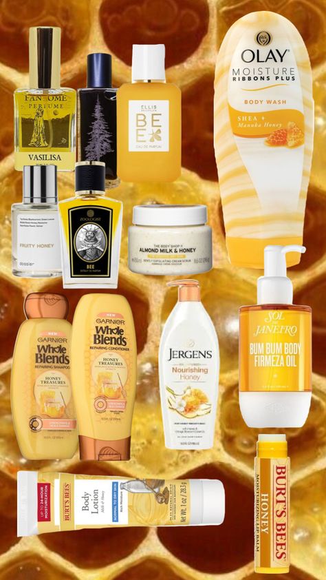 Honey Smell Aesthetic, Honey Body Care, Milk And Honey Perfume, Milk And Honey Scent, Honey Scented Perfume, How To Smell Like Honeysuckle, How To Smell Like Milk And Honey, Mango Perfume Fragrance, Honey Scented Products