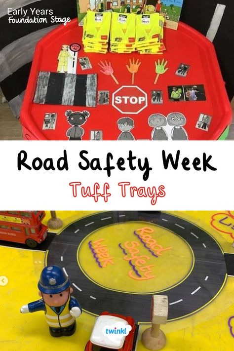 This road safety week teach children about the importance of staying safe on our roads with these great tuff tray ideas! Special thanks to @adbusybees_montessori @adventurous_eyfs Road Safety Activities, Child Safety Activities, Road Safety Week, Teaching Safety, Safety Rules For Kids, Tuff Tray Ideas, Safety Activities, Toddler Lessons, Safety Week