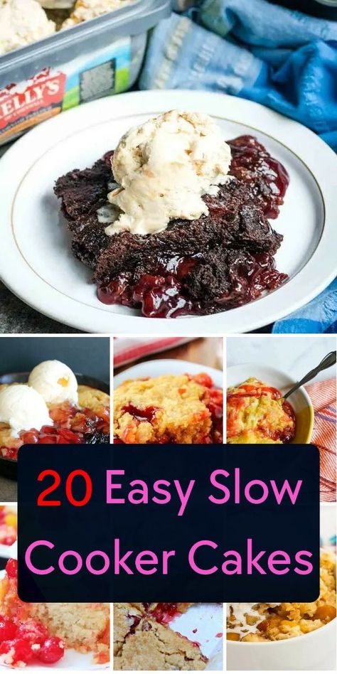 Indulge in the simplicity of slow cooker cakes! These 20 recipes require minimal effort, yet deliver on flavor and moisture. Perfect for busy days or special occasions. Enjoy this ideal slow cooker pasta dish. It is sure to impress friends. Crock Pot Cakes Recipes Slow Cooker, Slow Cooker Dump Cake, Slow Cooker Dump Meals, Slow Cooker Cake Recipes, Slow Cooker Dump, Slow Cooker Cake, Crockpot Cake, Slow Cooker Pasta Recipes, Small Slow Cooker