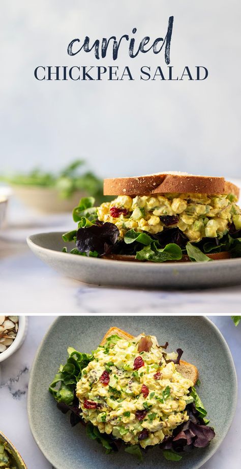 Chickpea Sandwiches, Pbwf Recipes, Chickpea Salads, Easy Chickpea Salad, Salad Sandwich Recipe, Chickpea Salad Sandwich, Vegan Sandwiches, Wfpb Recipes, Chick Pea