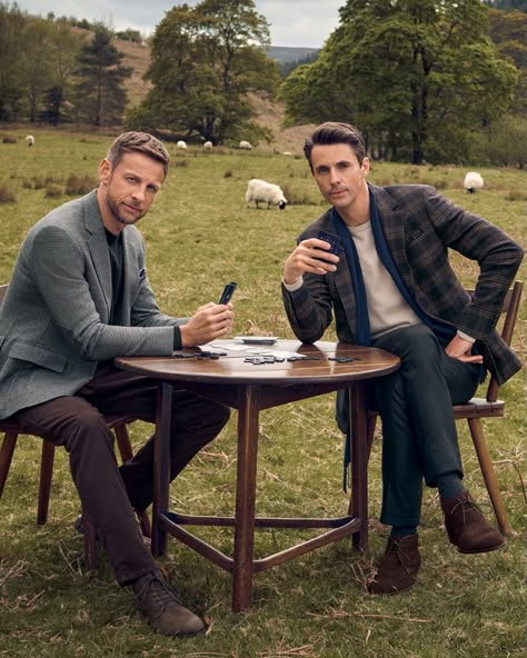 The AW23 collection exudes timeless style and unrivalled functionality while embodying our British roots and tailoring heritage. #HackettLondon #HowToHackett Photographer: @charliegraystudio Creative Agency: @dentsucreative.es Make-up: @petransellge Stylist: David Bradshaw Chop Wood Carry Water, English Country Fashion, Matthew William Goode, Men's Fleece Vest, British Country Style, Jenson Button, Matthew Goode, Classy Outfits Men, Waxed Cotton Jacket