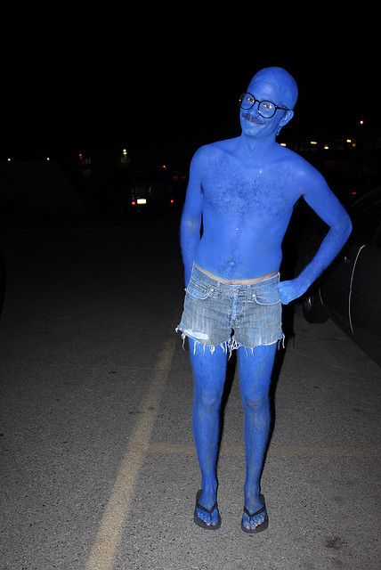 My Halloween costume? Tobias Funke, Blue Man Arrested Development Costume, Tobias Funke, 3 People Costumes, Men In Stockings, Im Ok, Best Group Halloween Costumes, Bald Cap, Chest Hair, People Group