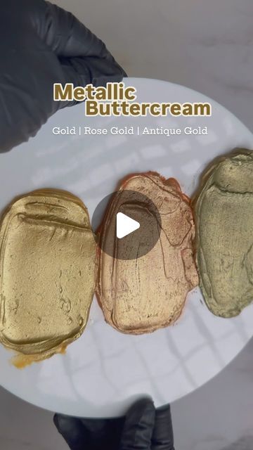 Rose Gold Cake Decorations, Brown And Gold Cake, Gold Buttercream Frosting, Rose Gold Buttercream, Gold Buttercream, Amazon Recommendations, Gold Cake Decorations, Black And Gold Cake, Gold Luster Dust