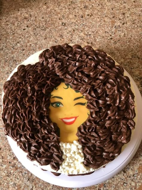 Edible image (face) Diva Birthday Cakes, Africa Cake, Diva Cakes, Cake Designs For Girl, Diy Cake Topper Birthday, Fondant Cake Designs, Birthday Cake Decorating Ideas, Buttercream Cake Decorating, Cake Making