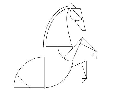 Geometric Horse, Free Business Logo, Geometric Art Animal, Abstract Horse, Horse Illustration, Soyut Sanat Tabloları, Horse Drawings, Pencil Art Drawings, Horse Painting