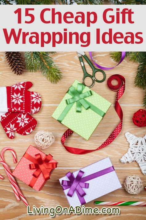 These easy gift wrapping ideas will help you save money on gift wrap or spice up your gifts! You'll also find tips for wrapping unusually shaped items. Cheap Gift Wrapping Ideas, Wrapping Paper Ideas, Living On A Dime, 15th Birthday Gift Ideas, Christmas Present Wrap, Homemade Lip Balm Recipe, Homemade Christmas Presents, Gag Gifts Christmas, Lip Balm Recipes