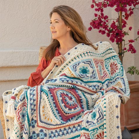 Annie's Moroccan Tile Afghan Club - Project Gallery Moroccan Tile Crochet, Club Crochet, Crochet Patterns Free Blanket, Moroccan Tile, Blanket Patterns, Monthly Subscription, Crochet Blankets, Crochet Techniques, Crochet Blanket Patterns