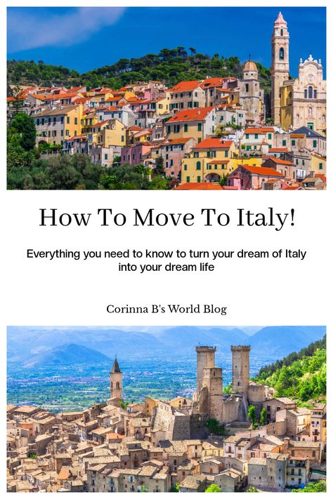 Everything you need to know about moving to Italy. Whether you want to move there permanently, move part time, or just enjoy an extended stay, we've got you covered! Learn everything from visas to getting somewhere to live to which insurance you need, and more! We also have a free Move To Italy Bootcamp PLUS a live Q & A session to go over all of your questions. Read on for details Move To Italy, Moving To Italy From Us, Moving To Europe, Italy Tips, Moving Hacks, The Dream Life, Italy For Kids, Italian Living, Moving To Italy