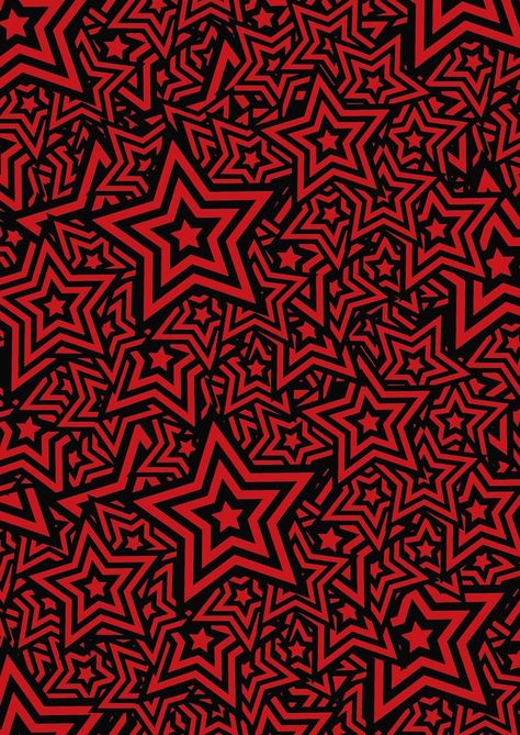 Persona 5 Stars Background, Red And Black Banner Aesthetic, Persona 5 Star Pattern, Take Your Time Persona 5, Persona 5 Design, Red Emo Pfp, Persona5 Wallpaper, Persona 5 Background, Persona 5 Wallpapers Iphone