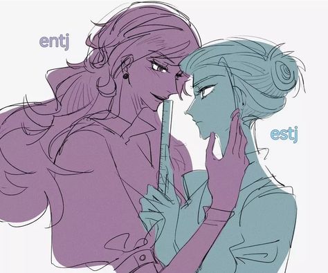 Entj X Estj Mbti Fanart, Entj Estj Fanart, Entj X Estj Mbti, Estj X Entj, Estj Infp, Mbti Entj, Entj Estj, Mbti Ships, Mbti Fanart