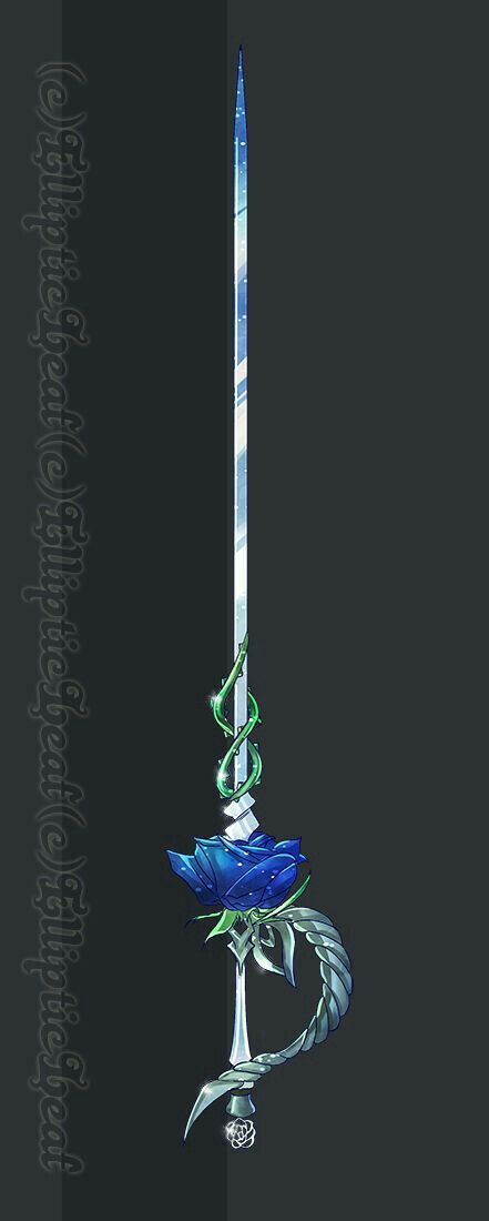 Sword, rose, blue, green; Anime Weapons D D Items, Fantasy Magic, Fantasy Props, Albrecht Durer, Cool Swords, 판타지 아트, Dungeons And Dragons, Drake, Character Inspiration