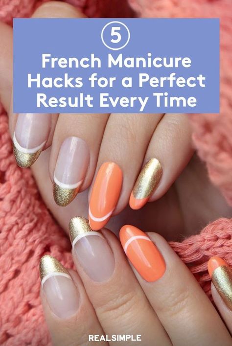 We asked nail artists for some easy DIY French manicure ideas and how to do a French tip manicure at home, featuring TikTok French manicure hacks such as stamping, nail stickers, and rolling. French Manicure Hacks Diy, How To French Manicure, At Home French Manicure, Diy French Manicure At Home, Easiest Way To Do French Tips, Diy French Tip Nail Hacks, Easy French Manicure Diy, How To Paint French Tips Nails, French Tip Hacks