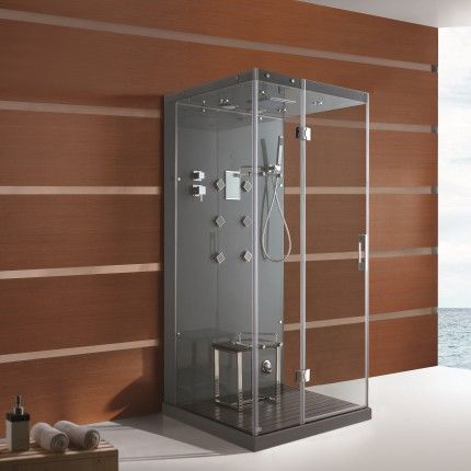 Pacific Steam Shower Steam Showers Bathroom Master Bath, Home Steam Room, Steam Shower Units, Small Bathroom Renos, Steam Shower Cabin, Sauna Shower, Master Bath Shower, Amazing Showers, New Bathroom Ideas