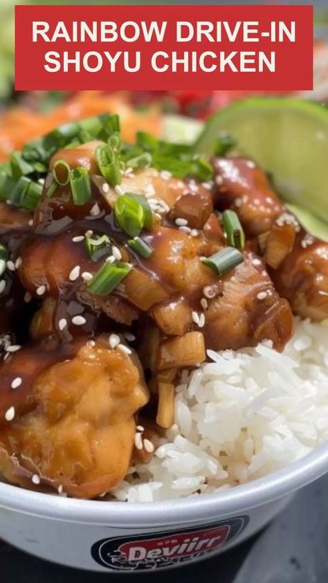 Discover the authentic taste of Hawaii with Rainbow Drive-In Shoyu Chicken recipe. A savory delight that brings island flavors to your table. Aloha, delicious! Shoyu Chicken Recipe Hawaii, Shoyu Chicken Recipe, Shoyu Chicken, 30 Min Dinner, Hawaiian Dishes, Polynesian Food, Mary Lee, Hawaii Food, Hawaiian Food