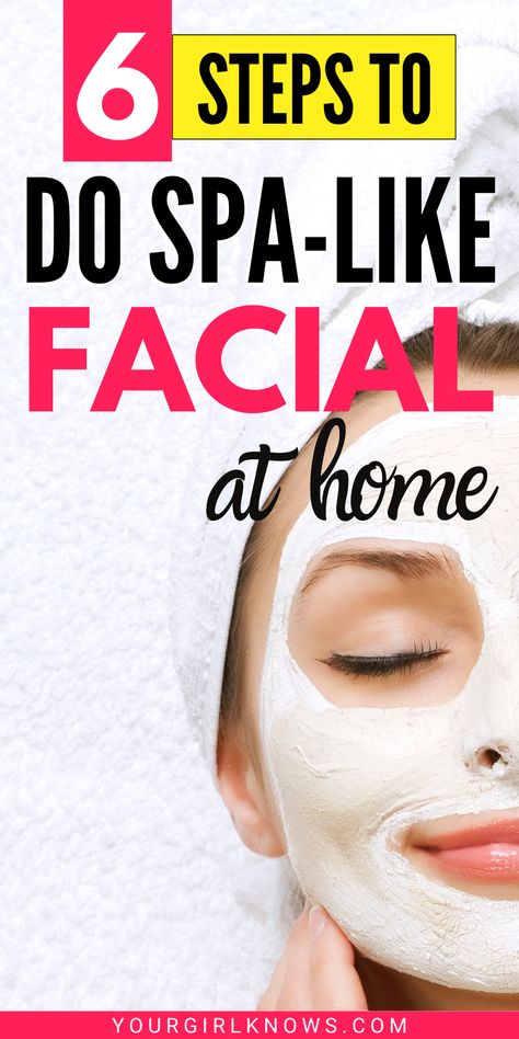 Can't afford to get professional facials? Don't worry and try an at home spa facial and stay in your budget! A nice facial care on a busy day is all you need. This step by step guide will show you how to do a DIY at home facial to get an instant glowing skin in minutes! | skincareroutine | skincaretips | skincare | facial | facialcleanser | facialmasksdiy | diyfacemask | Wasp Stings Relief, Face Clean Up At Home, Facial Steps At Home, Wasp Sting, Beauty Treatments Spa, Home Facial Treatments, How To Do Facial, Glowing Skin Overnight, Diy Facials