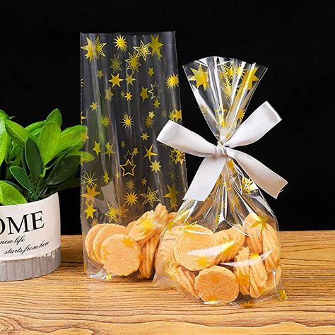 Food Delivery Packaging, Biscuit Packaging, Decorações Com Comidas, Baking Packaging, Star Shower, Diy Anniversary, Snack Gift, Sweets Gift, Cookie Bags