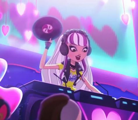 Melody Piper deejays true hearts day Melody Piper Aesthetic, Ever After High Briar And Hopper, Peri And Pearl Monster High, Ever After High Raven And Maddie, Melody Piper, Ever After High Melody Piper, Hearts Day, Ever After High Rebels, My Happy Ending