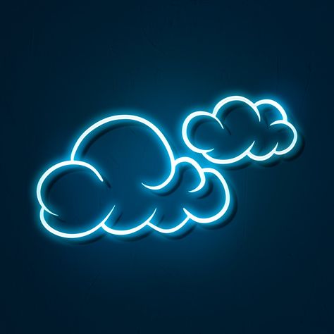 Blue neon clouds sticker overlay design resource  | premium image by rawpixel.com / NingZk V. Sticker Overlay, Blue Neon, Graphic Templates, The Wallpaper, Backgrounds Wallpapers, Neon Lights, Blue Aesthetic, Neon Sign, Free Stock Photos