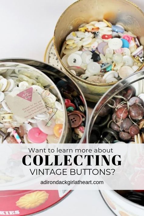 Button Collection Display Ideas, Vintage Buttons Crafts Diy, Button Collection Display, Vintage Buttons Crafts, Vintage Buttons Antiques, Antique Knowledge, Buttons Crafts Diy, Button Collecting, Buttons Crafts