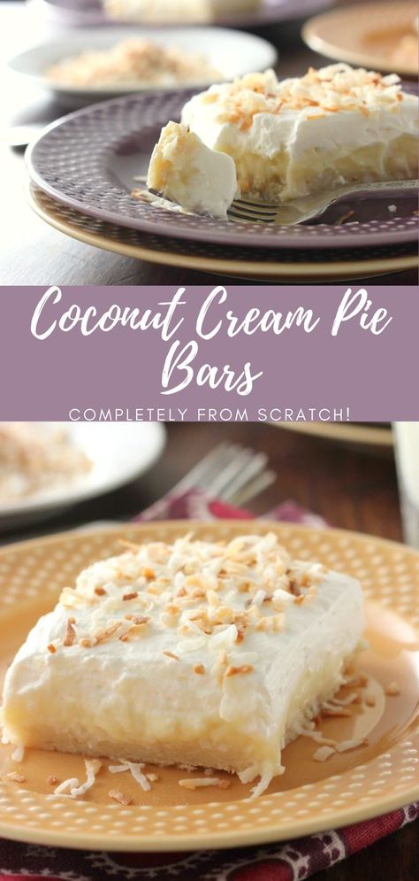 Coconut Cream Pie Cups, Coconut Cream Pie Dip Recipe 12 Tomatoes, Coconut Cream Recipes Canned, Coconut Cream Pie Bars Recipe, Coconut Pudding Recipes, Cream Of Coconut Recipes, Mini Coconut Cream Pies, Instant Pudding Desserts, Coconut Dream Bars