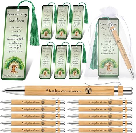 Amazon.com : Skyygemm Family Reunion Favors Family Bamboo Pens Inspirational Ballpoint Pen with Family Reunion Bookmarks Paper Bookmarks and Gift Bag Family Reunion Gifts for Family Party Guest (50) : Office Products Party Favors For Family Reunion, Family Reunion Gift Bag Ideas, Family Reunion Keepsakes, Reunion Favors, Family Reunion Favors, Bookmarks Paper, Family Reunion Gifts, Reunion Party, Ideal Family